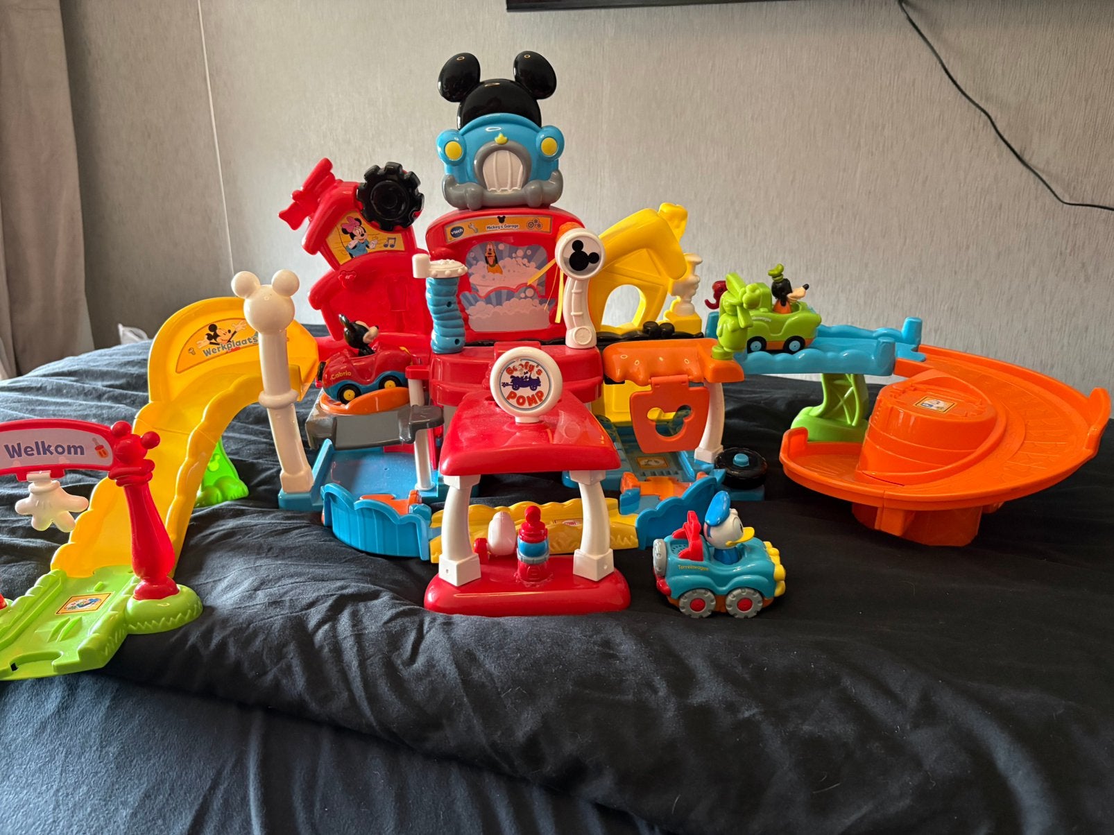 V-tech mickey mouse car wash, Ophalen, Zo goed als nieuw, 6 maanden tot 2 jaar