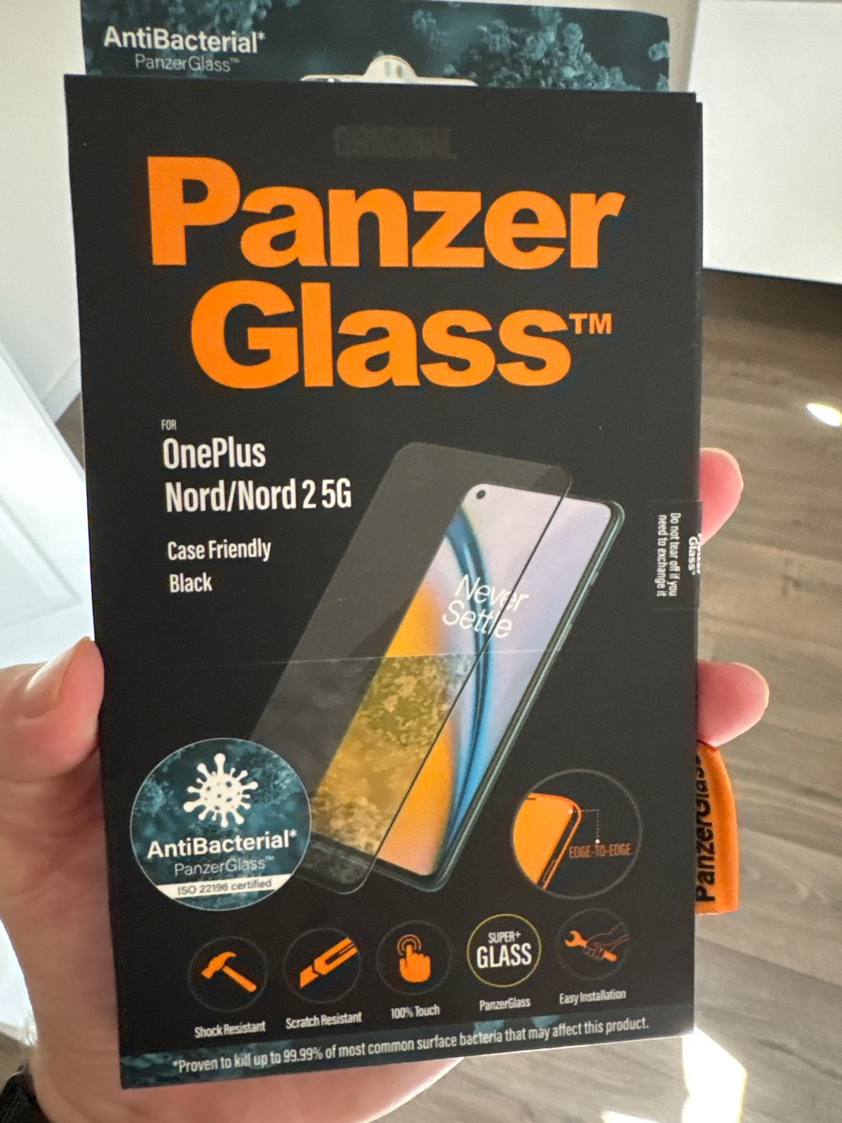 PanzerGlass screenprotector voor OnePlus Nord/Nord 2 5G, Ophalen of Verzenden, Nieuw, Bescherming, Universeel