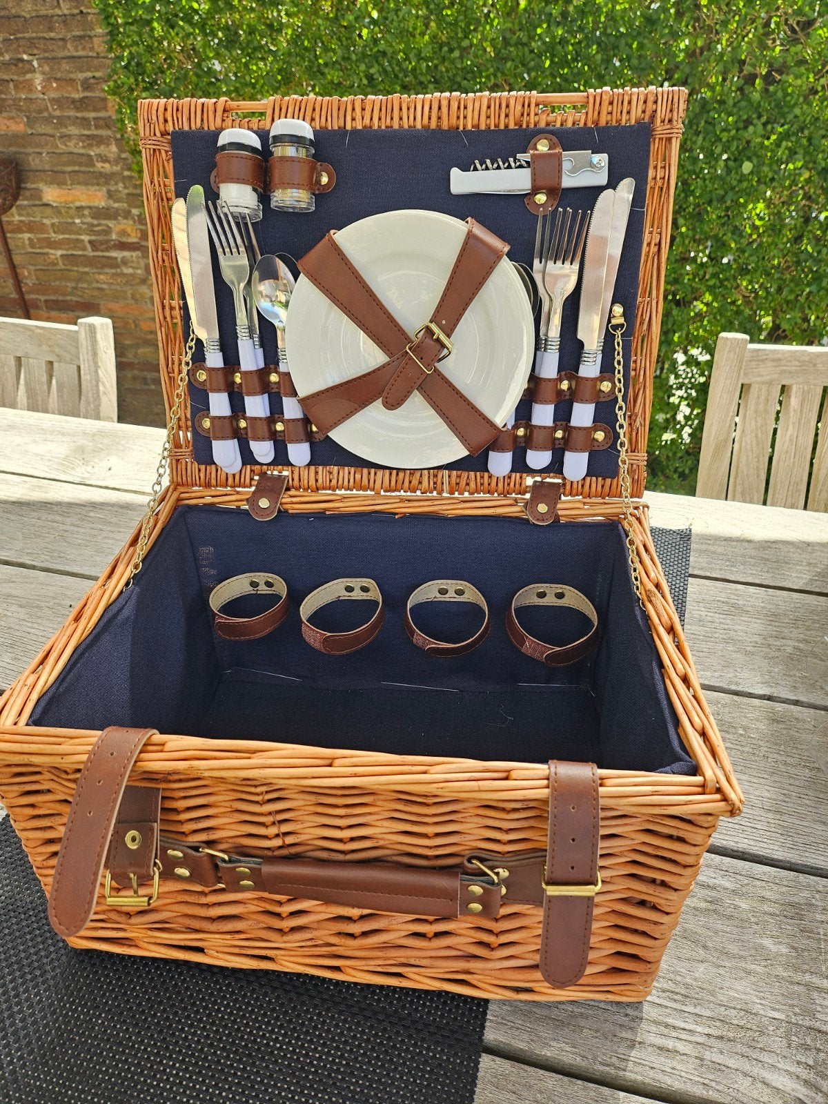 Luxe picknickmand 20-delig, 40x30x23 cm, Ophalen of Verzenden, Nieuw
