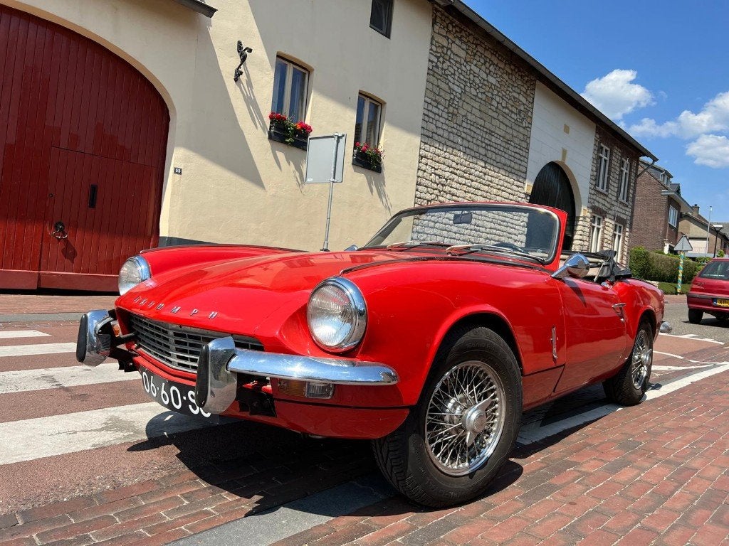 Triumph Spitfire Mk3 uit 1969, Auto's, Achterwielaandrijving, Zwart, 4 cilinders, Cabriolet