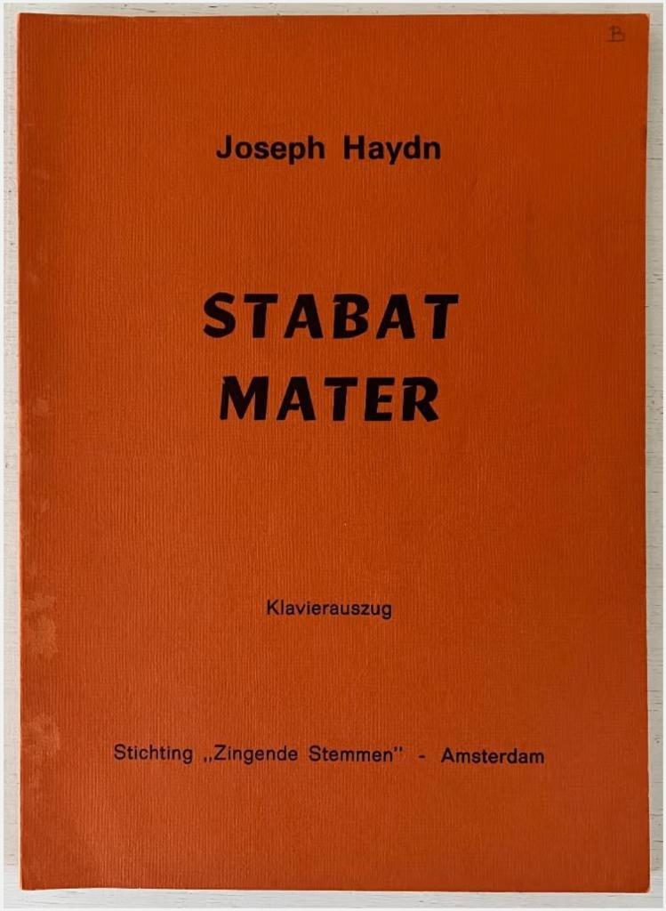 Joseph Haydn Stabat mater Klavierauszug, Klassiek, Ophalen of Verzenden, Zo goed als nieuw, Koor