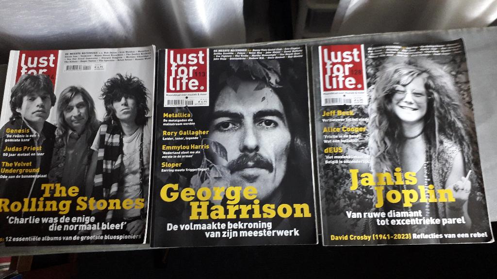 3 x Lust for Life George Harrison, Rolling Stones, Janis J, Boeken, Tijdschriften en Kranten, Ophalen of Verzenden, Gelezen, Muziek, Film of Tv