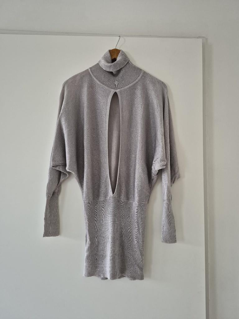 Lange trui Fionella maat M / L dames - grijs, Maat 38/40 (M), Ophalen of Verzenden, Zo goed als nieuw, Fionella