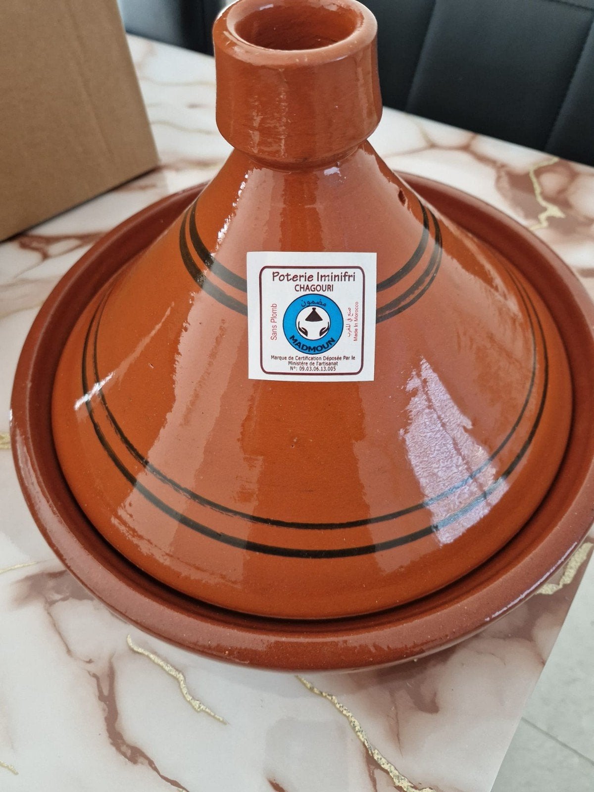 Nieuwe Marokkaanse tajine - Pagerie Iminifri Chagouri, Overige typen, Nieuw, Ophalen of Verzenden, Steen/keramiek