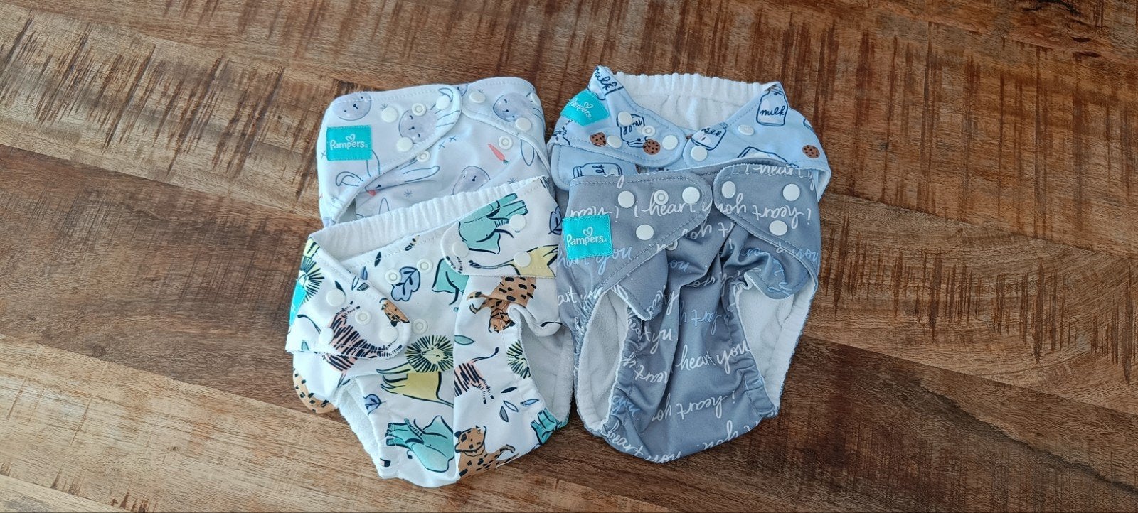 Pampers wasbare luiers - diverse prints, Ophalen of Verzenden, Gebruikt