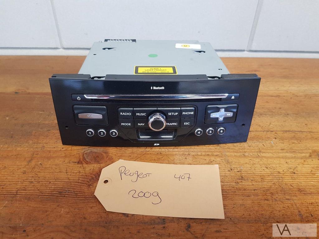 Peugeot 407 2007 - 2010 rneg navigatie radio 96653743xn €150, Gebruikt, -, -, Ophalen of Verzenden