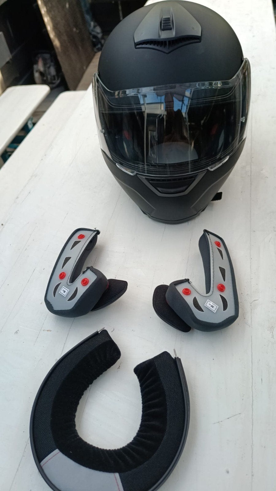 Motorhelm zwart, Overige merken, M, Ophalen of Verzenden, Integraalhelm