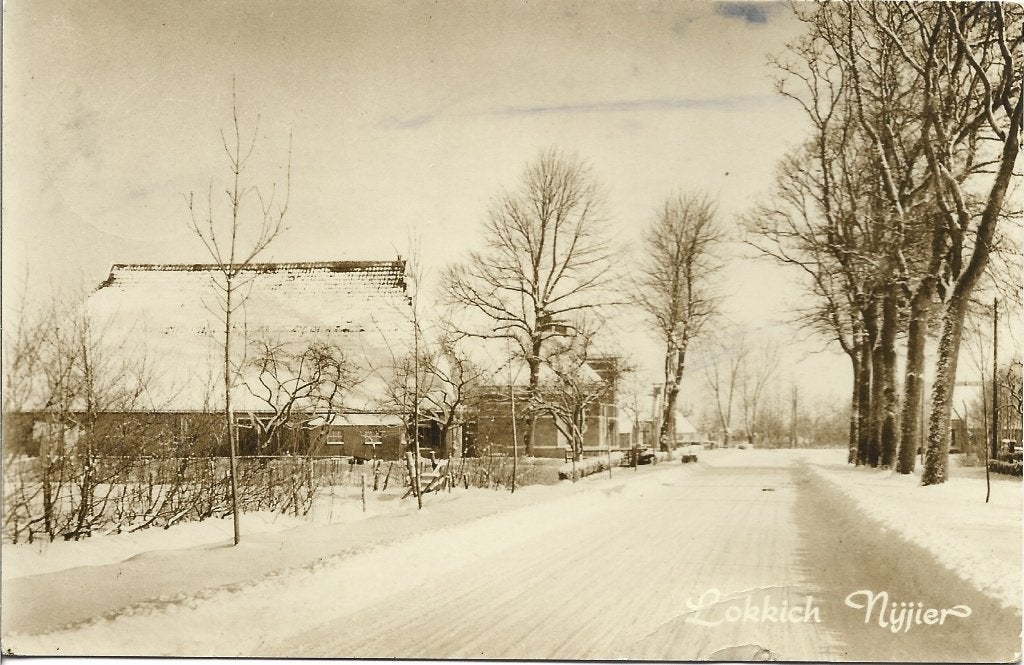 Garijp-Westerein 30- Boerderij in de sneeuw- Fotokaart 1959, Ophalen of Verzenden, 1940 tot 1960, Gelopen, Friesland