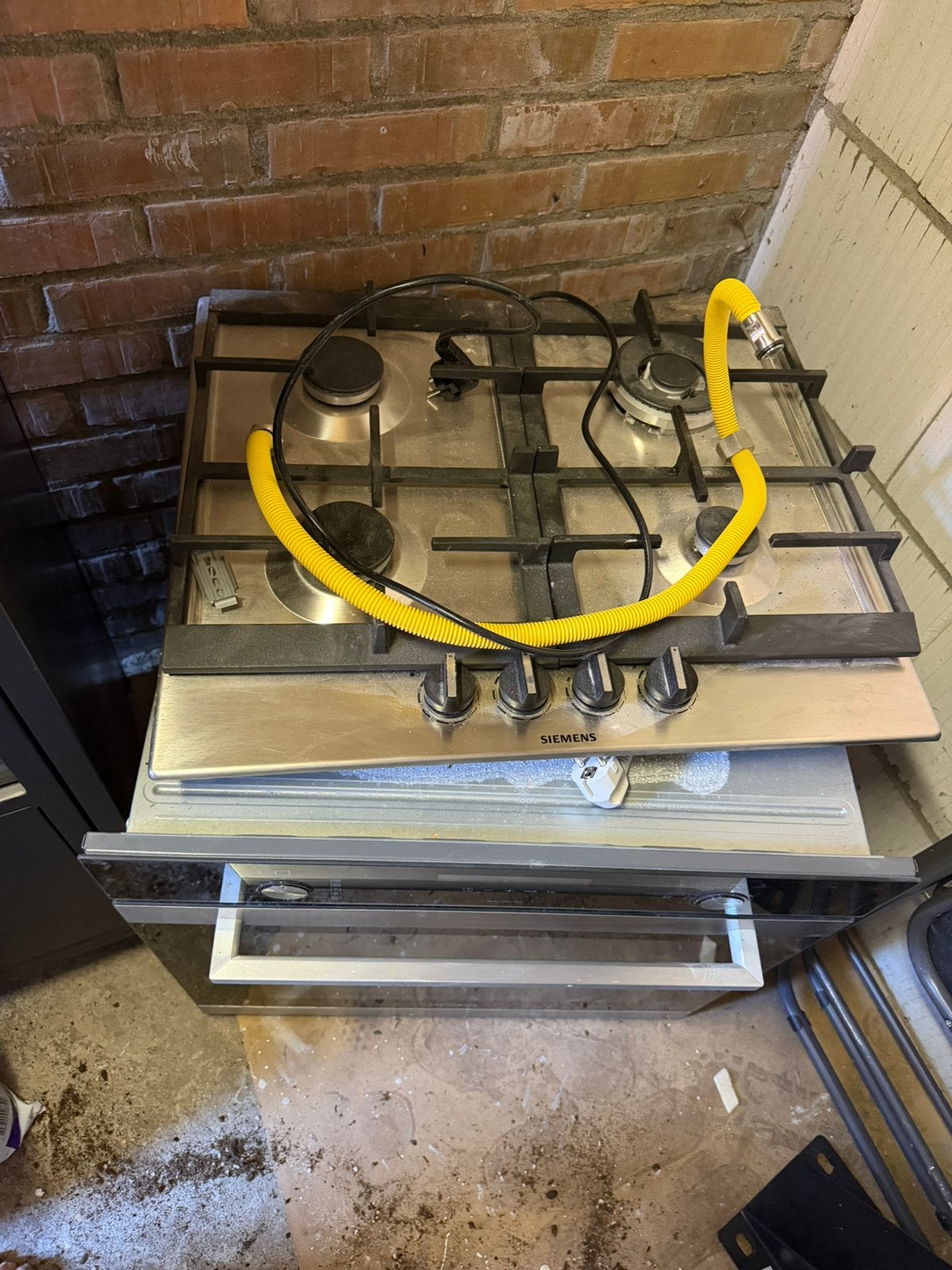 Oven met kookplaat gas, Ophalen, Gebruikt, 4 kookzones, Gas
