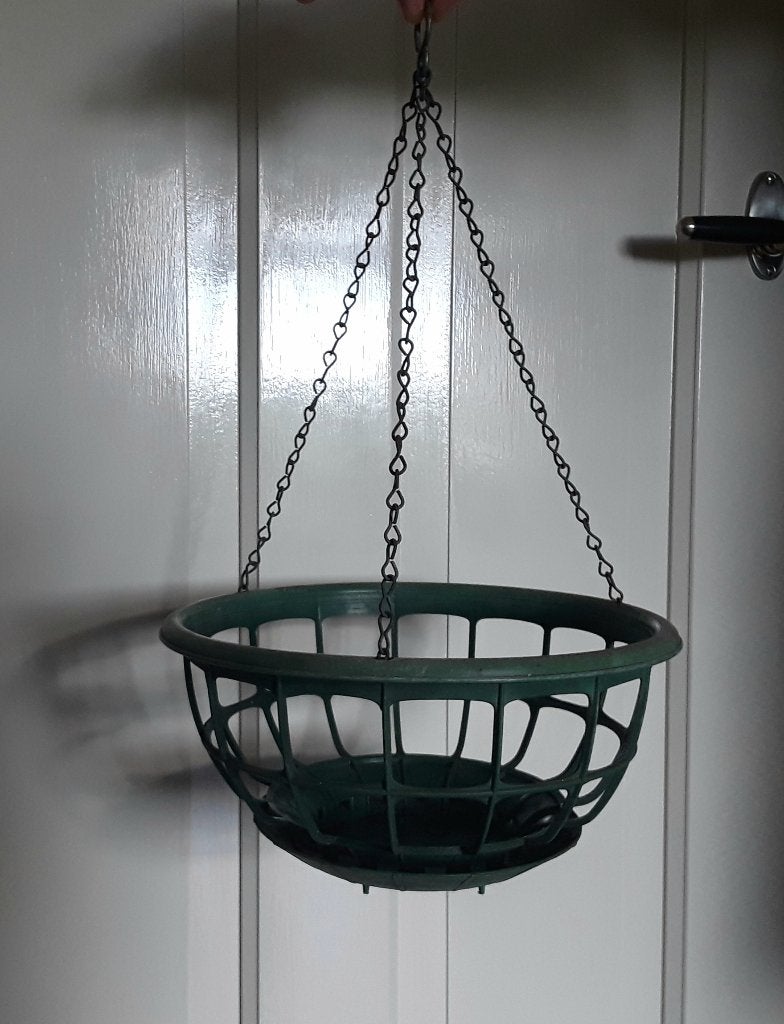 Hanging baskets met geïntegreerde schotel - 6 stuks (of pers, Kunststof, Gebruikt, Minder dan 30 cm, Rond