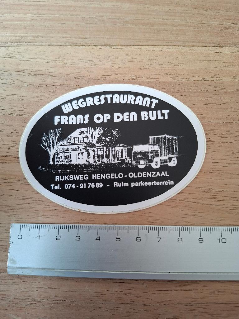 Sticker Hengelo restaurant, Verzamelen, Ophalen of Verzenden, Zo goed als nieuw, Bedrijf of Vereniging