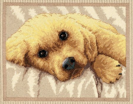 borduurpakket SWEET PUPPY needlepoint dimensions marti, Ophalen of Verzenden, Nieuw, Handborduren, Borduurpakket