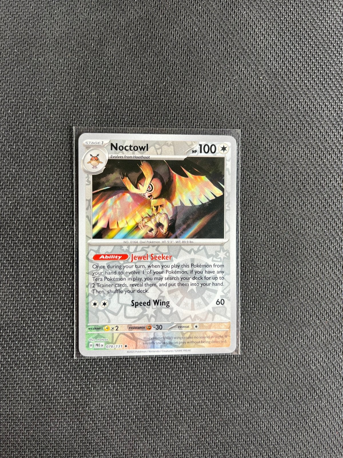 Noctowl PRE 078/131 reverse holo, Ophalen of Verzenden, Zo goed als nieuw