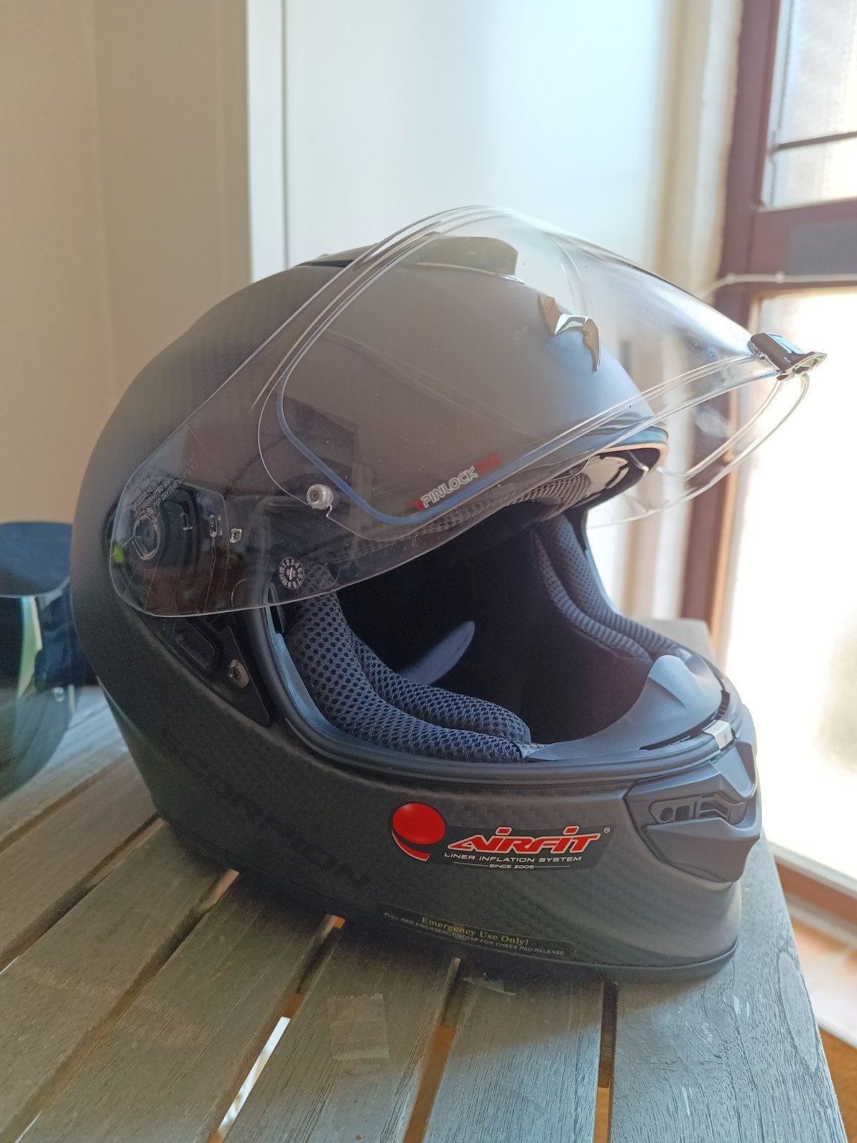 Scorpion EXO-1400 Carbon Air Integraalhelm Maat M, Motoren, M, Kinderen, Integraalhelm, Tweedehands