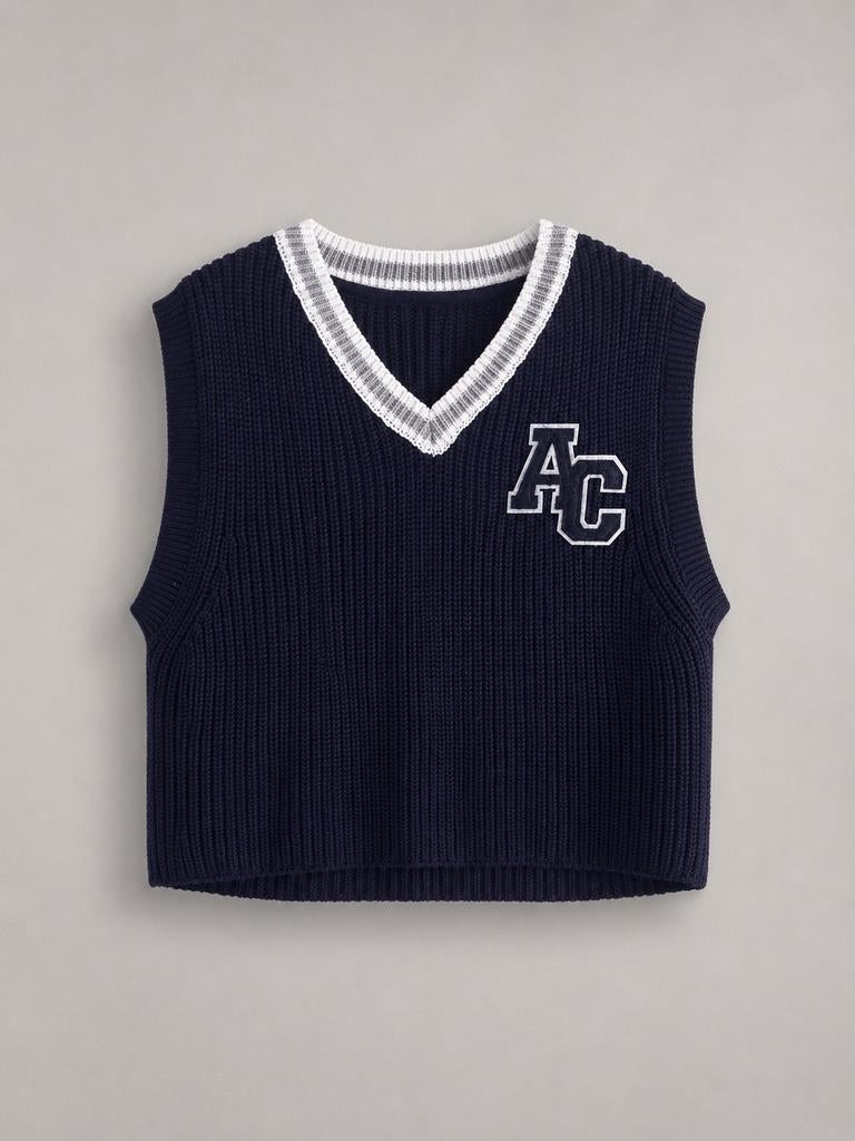 Urban Outfitters Varsity Spencer - Marineblauw - Maat M, Maat 38/40 (M), Blauw, Ophalen of Verzenden, Zo goed als nieuw