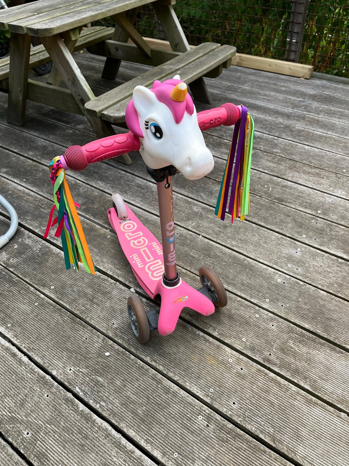Roze Micro Mini Step met Eenhoornhoofd, Fietsen en Brommers, Steps, Ophalen of Verzenden, Gebruikt, Gewone step