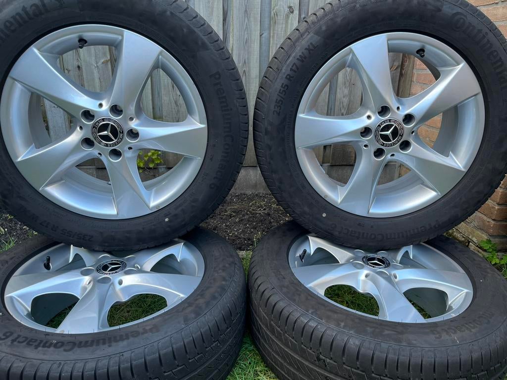 4x7mm 17” orig Metcedes Vito V-klasse EQV Continental zomer., Auto-onderdelen, Banden en Velgen, Bestelwagen, Banden en Velgen