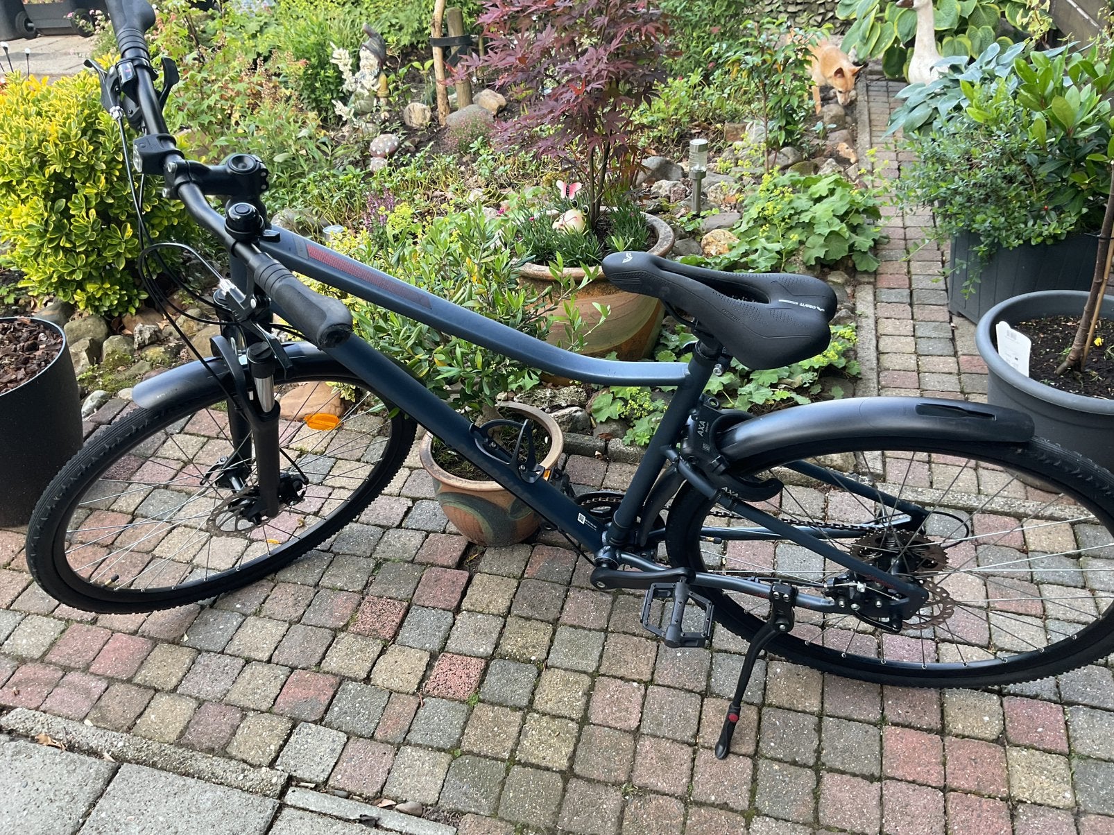 Heren fiets Riverside 9 versnellingen, Vering, 49 tot 53 cm, Zo goed als nieuw, Schijfrem