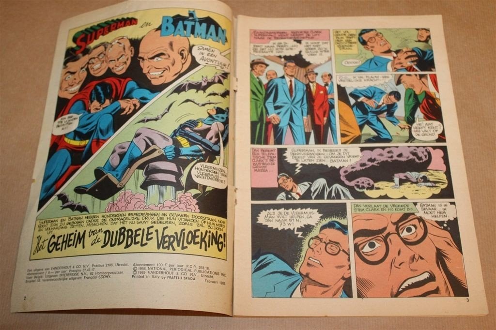 Superman en Batman 2 — Vintage Strip 1969, Boeken, Eén comic, Ophalen of Verzenden, Gelezen, Amerika