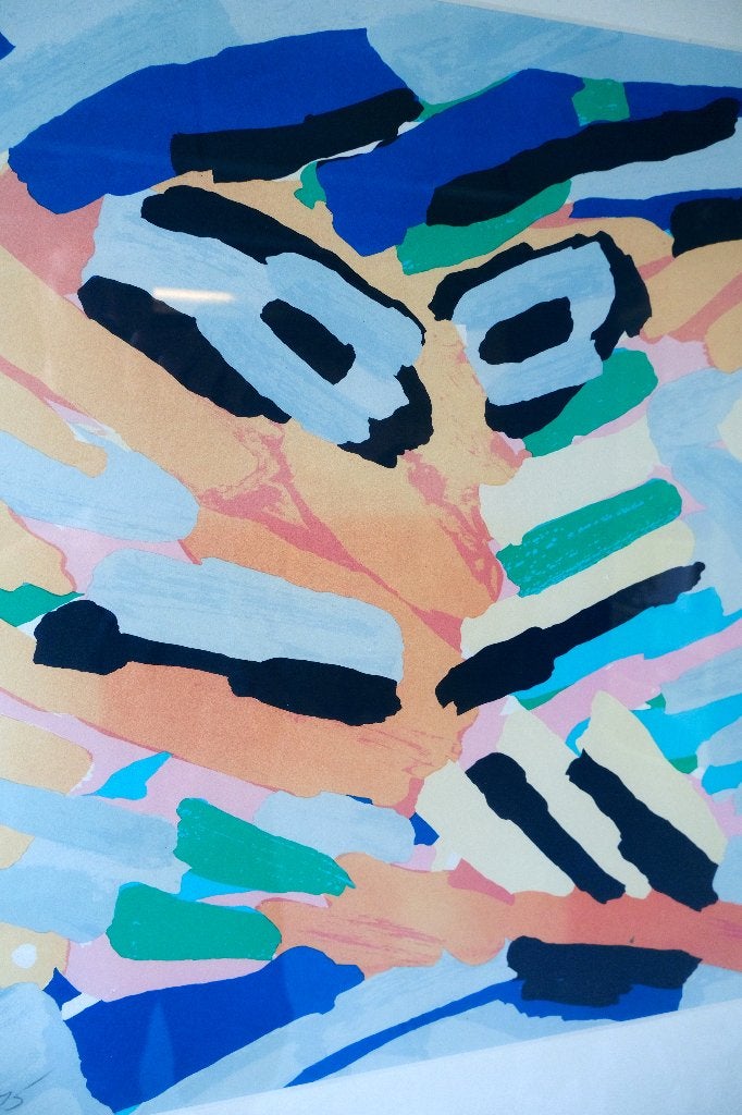 Litho (Karel Appel, Mask Face, gelijst), Gesigneerd, Lithografie, Abstract, Ophalen