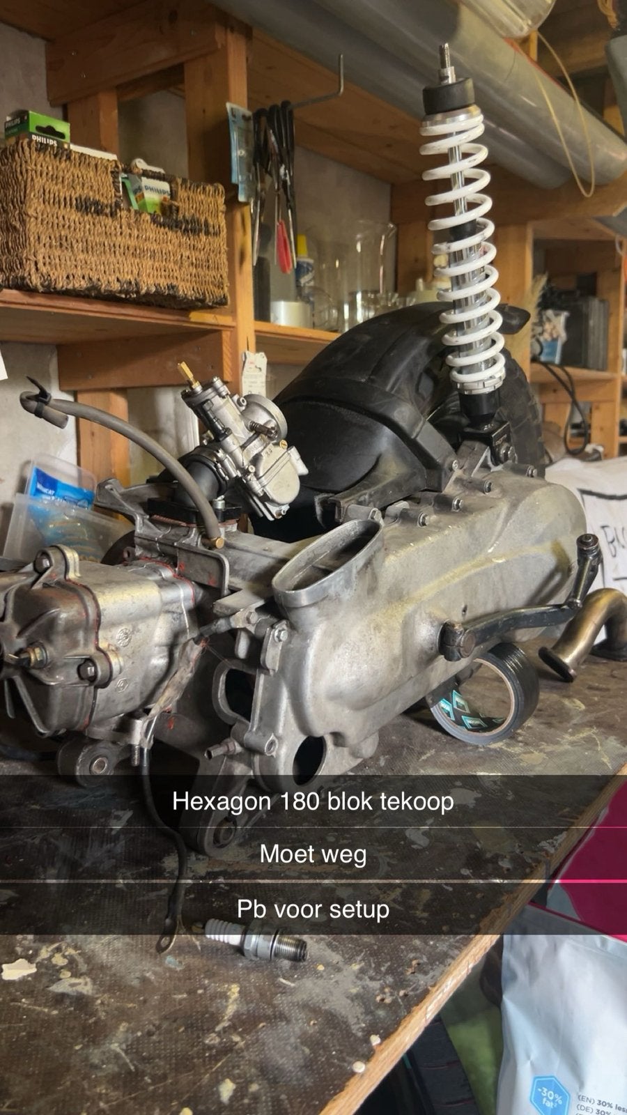 Hexagon 180cc blok, Ophalen, Zo goed als nieuw, Blok, Piaggio