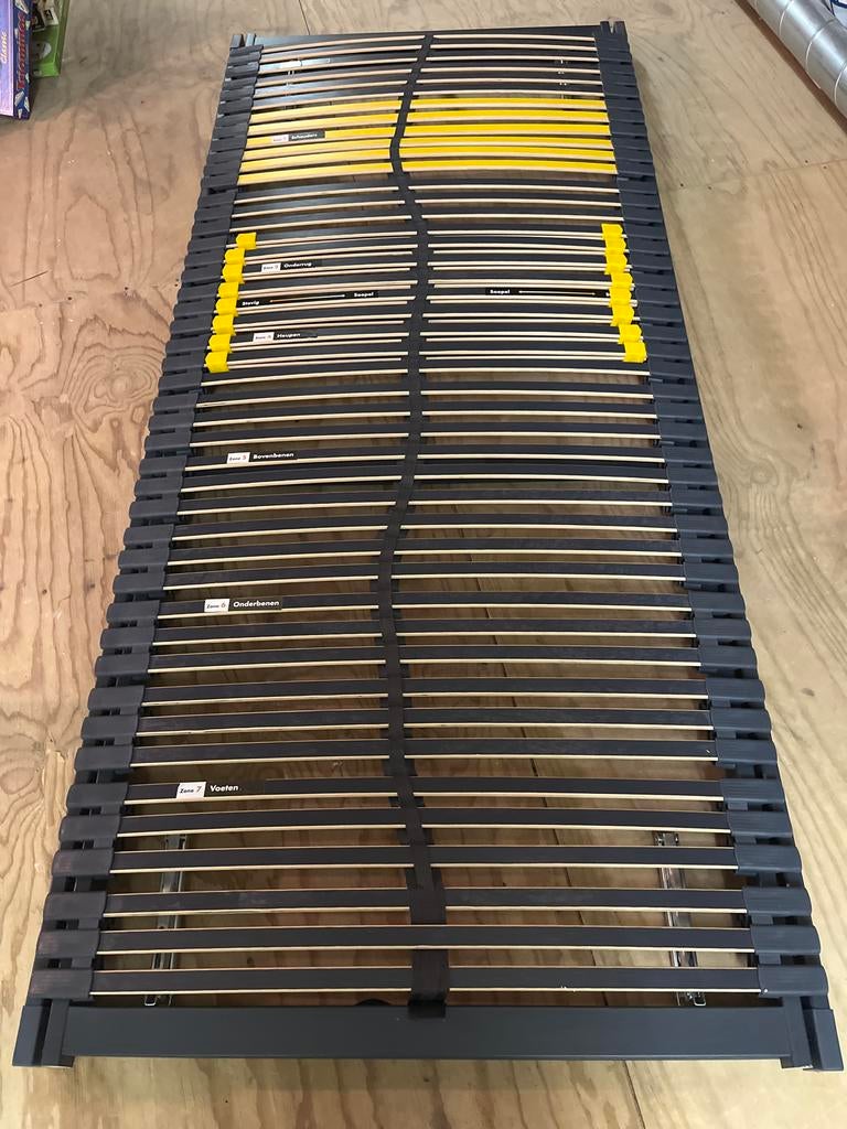 Verstelbare lattenbodem beter bed 210 x 90 cm, Ophalen, 90 cm, Eenpersoons, 210 cm
