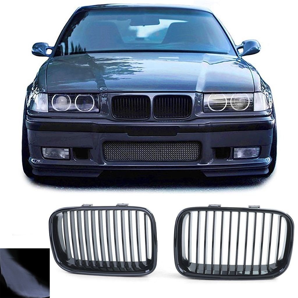 Sport Grill Voor BMW E36 Hoogglans Zwart Enkele Spijl