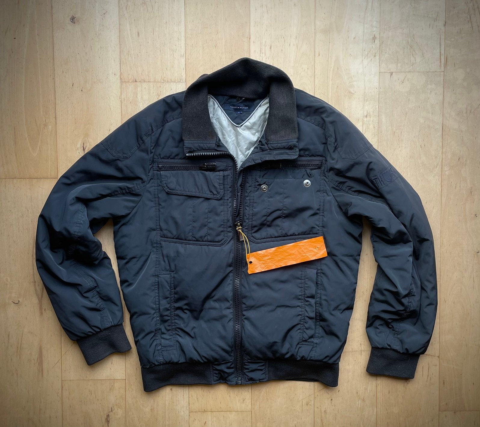 Tommy Hilfiger design warm dik gevoerd ( bomber ) jack jas S, Ophalen of Verzenden, Maat 46 (S) of kleiner, Blauw