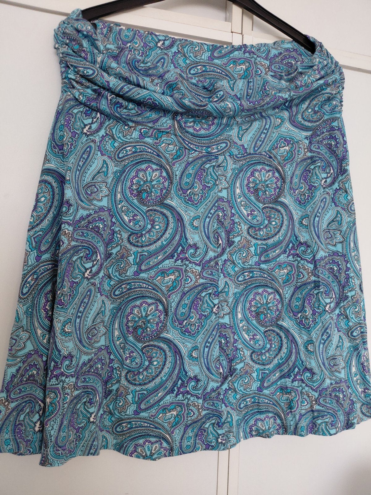 Rok maat 40/42 Paisley Turquoise, Maat 38/40 (M), Overige kleuren, Ophalen of Verzenden, Zo goed als nieuw