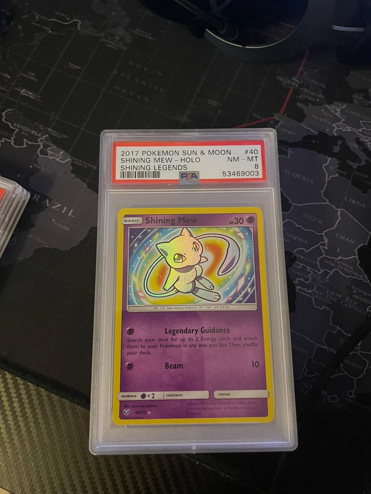 Shining Mew 040 PSA 8, Hobby en Vrije tijd, Ophalen of Verzenden, Zo goed als nieuw, Losse kaart, Foil