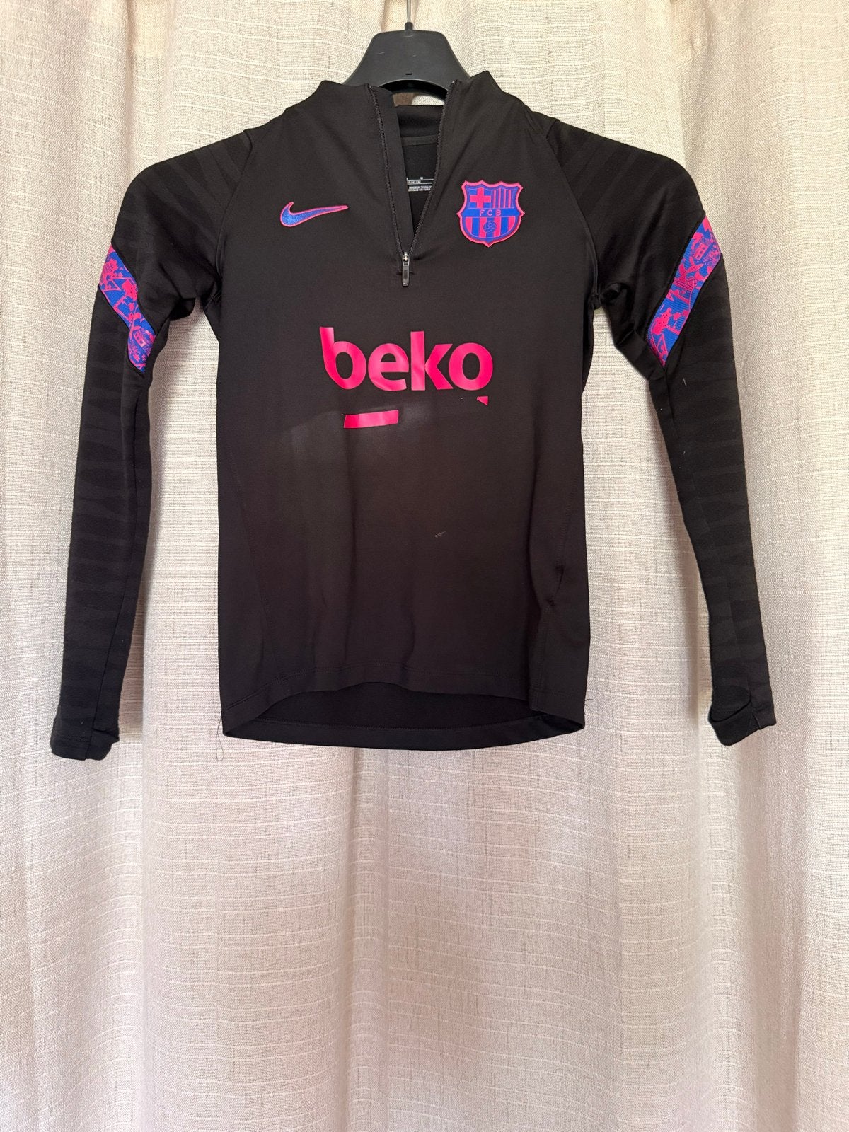 Nike FC Barcelona Trainingstrui Zwart Maat M (137-147 CM), Maat 48/50 (M), Zwart, Ophalen of Verzenden, Zo goed als nieuw