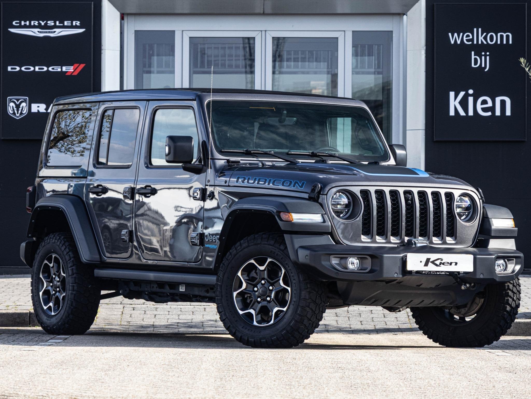 Jeep Wrangler Unlimited 4xe 380 Rubicon | Leder | Lier | Cru, Auto's, Automaat, 4 cilinders, Cabriolet, Bedrijf