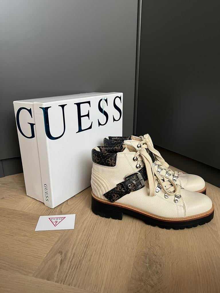 Guess veterboots laarsjes beige maat 39, Wit, Lage of Enkellaarzen, Nieuw, Ophalen of Verzenden