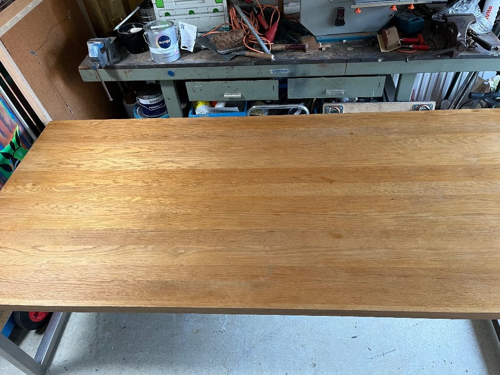 Linteloo Solution Eiken eetkamertafel Han van der Donk, Ophalen, 200 cm of meer, 50 tot 100 cm, Vijf personen of meer