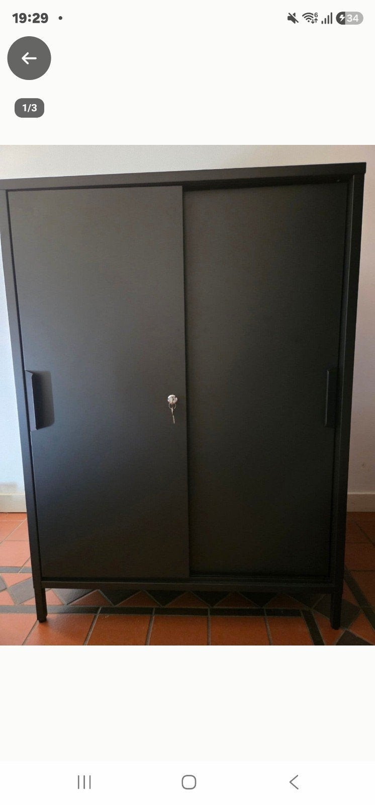 IKEA TROTTEN Kast met schuifdeuren, antraciet, Ophalen of Verzenden, Nieuw