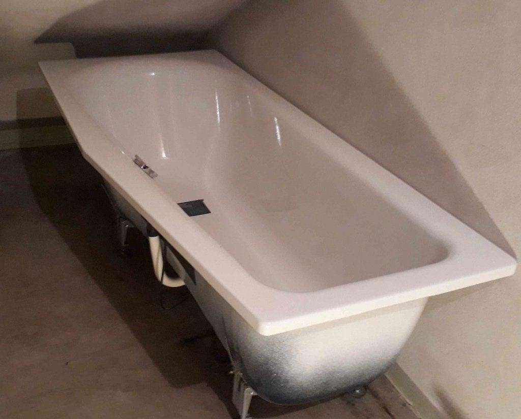 Puntgaaf Bette ligbad van hoogwaardig plaatstaal, Ophalen, Nieuw, Rvs, Bad
