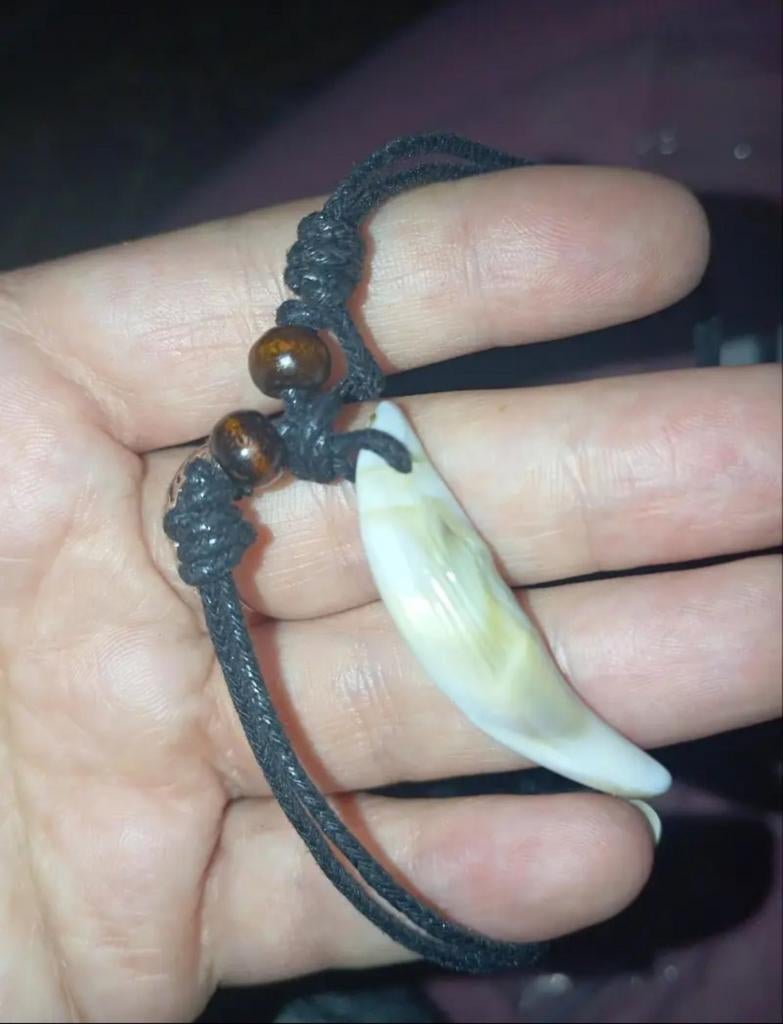 Haaientand ketting - Nieuw!, Ophalen of Verzenden, Nieuw, Zwart, Overige materialen