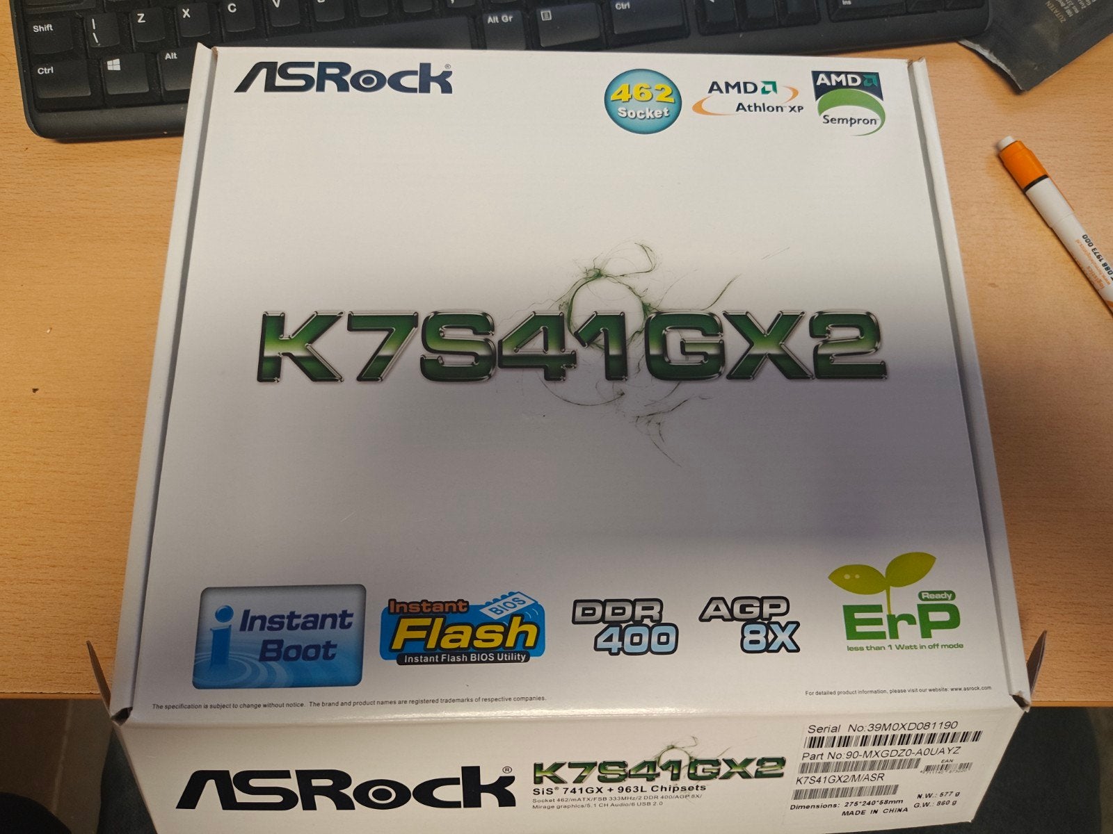 Asrock K7S41GX2, Computers en Software, Ophalen of Verzenden, Nieuw, AMD