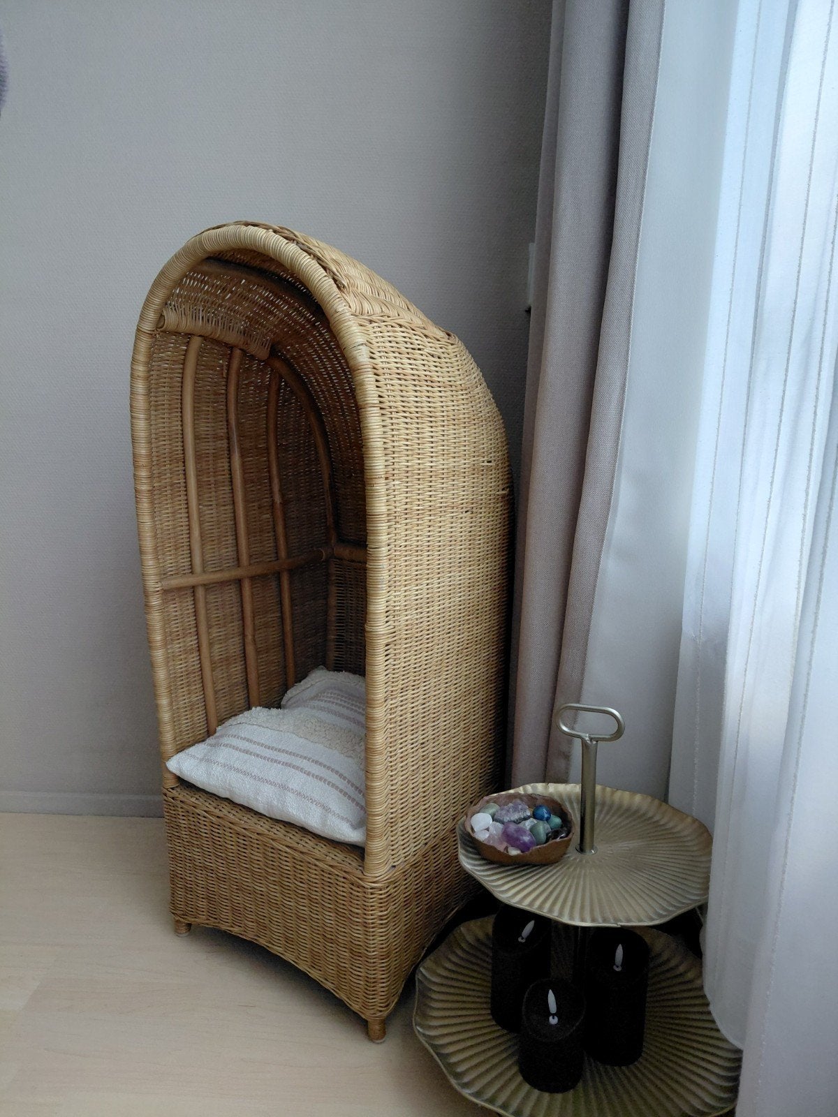 Rotan kinder strandstoel, Gebruikt, Bruin, Boho, Vintage, Kinder, Riet of Rotan