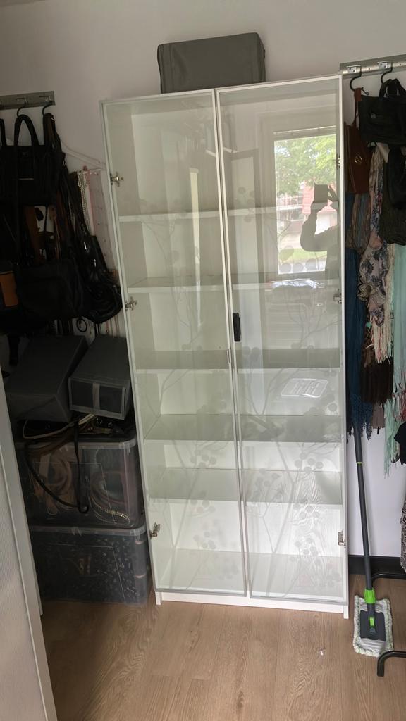Ikea Kast met glazen deuren, Ophalen, Gebruikt, 25 tot 50 cm, 50 tot 100 cm