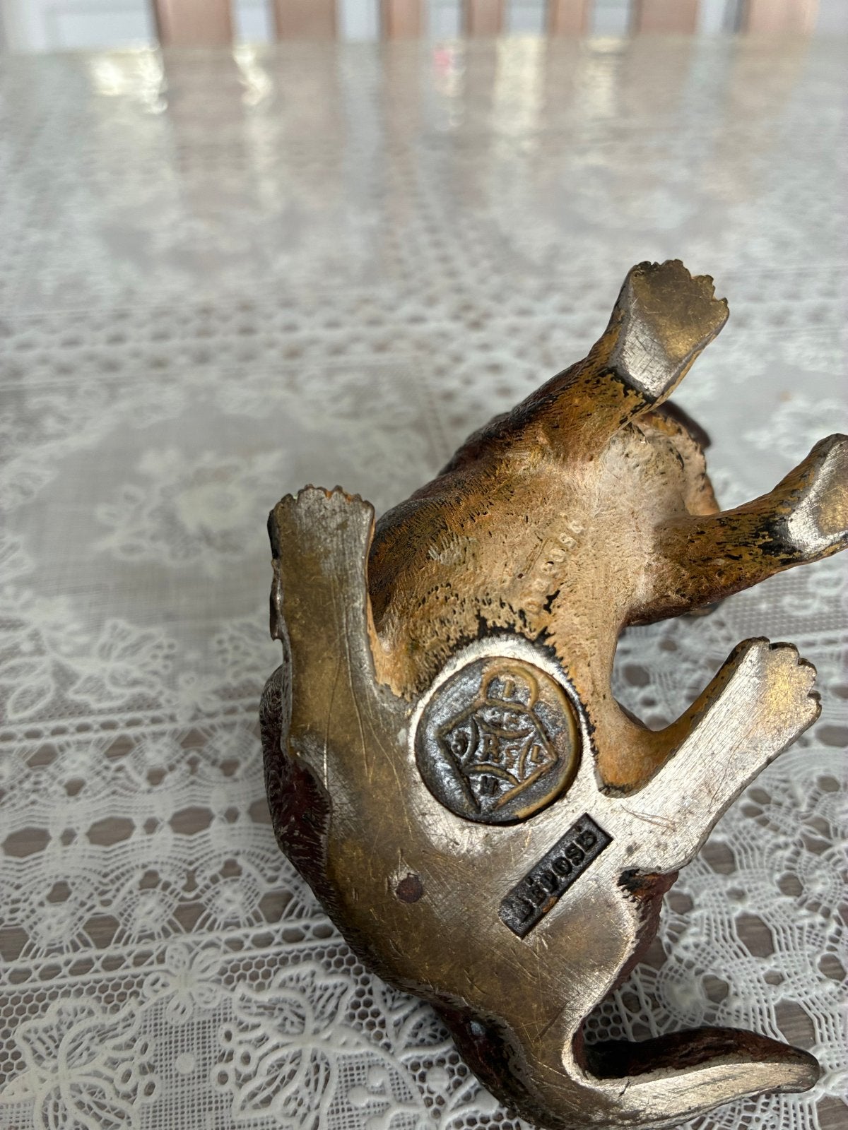 Vintage bronzen hond, Antiek en Kunst, Ophalen of Verzenden