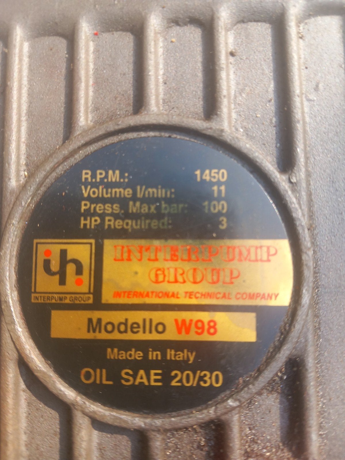 Hogedrukpomp Interpump W98, Ophalen, Gebruikt