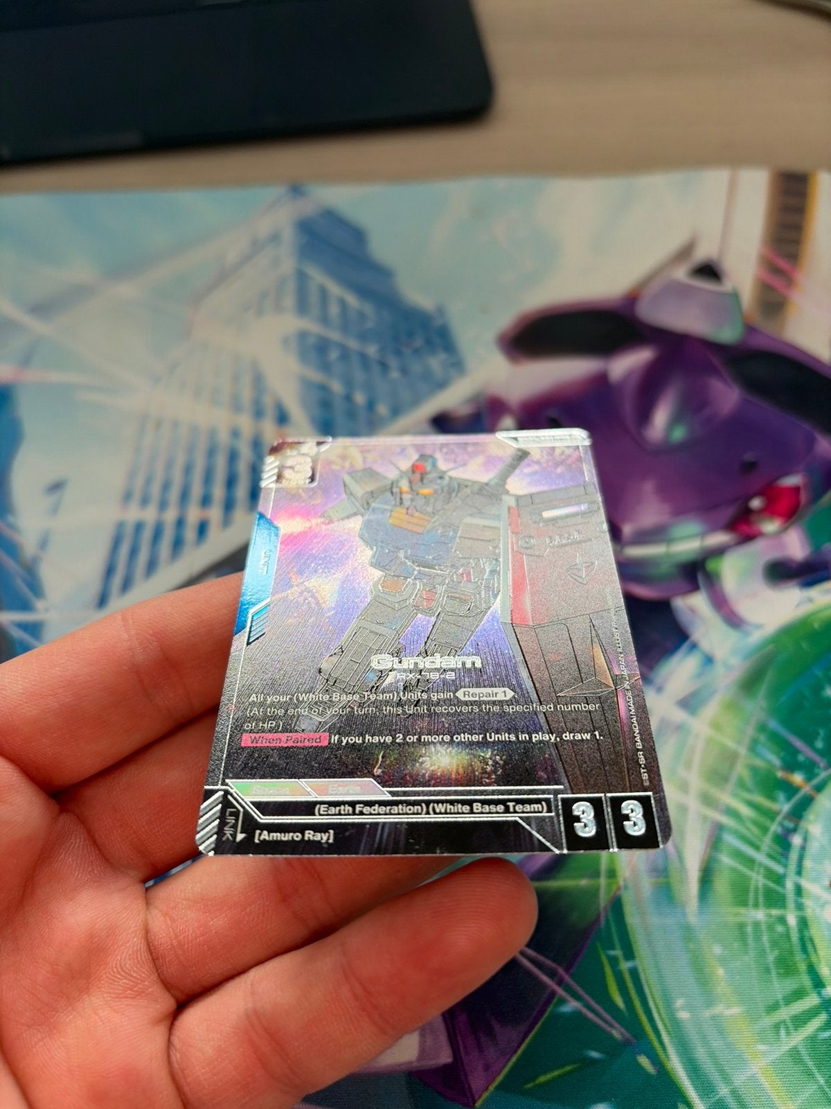 Gundam (LR+) GD01-001 Newtype Rising Foil – Gundam Card Game, Ophalen of Verzenden, Nieuw, Foil