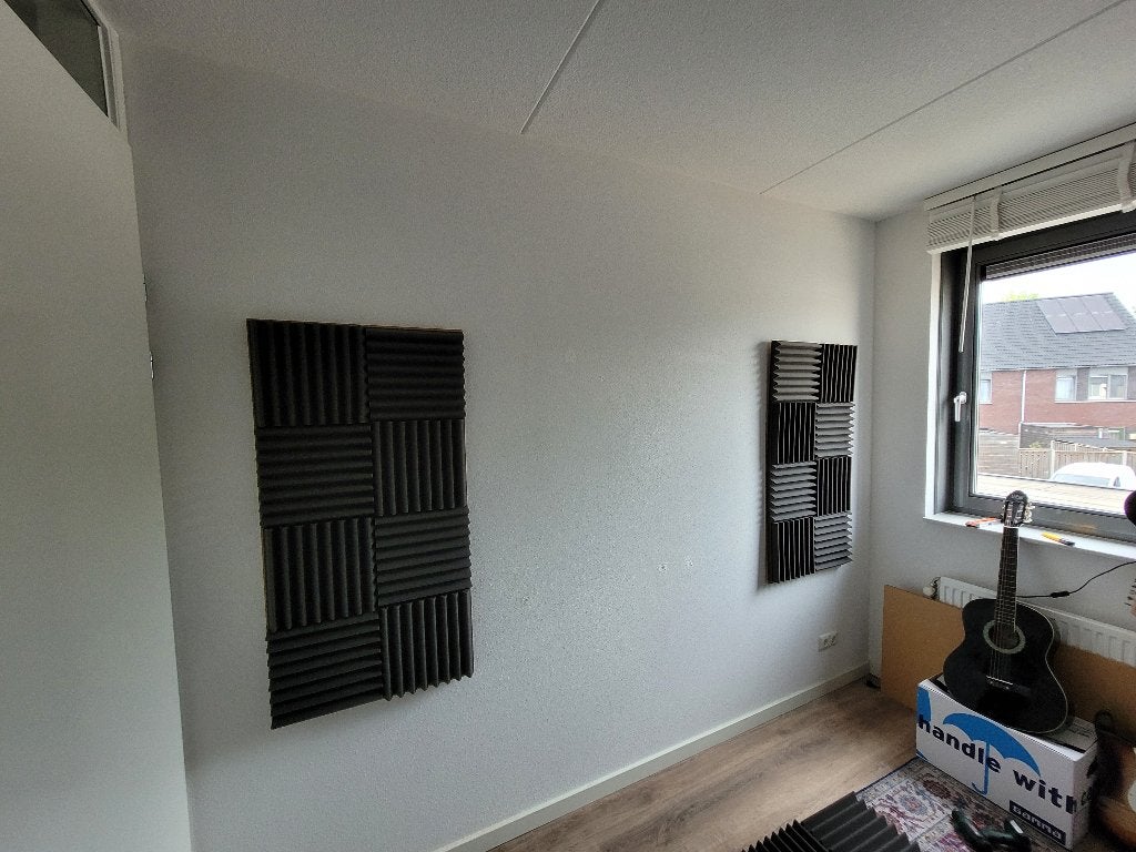 Akoestische schuimplaten - Wedges - Bevestigd (zie foto's), Ophalen, Gebruikt, Audio