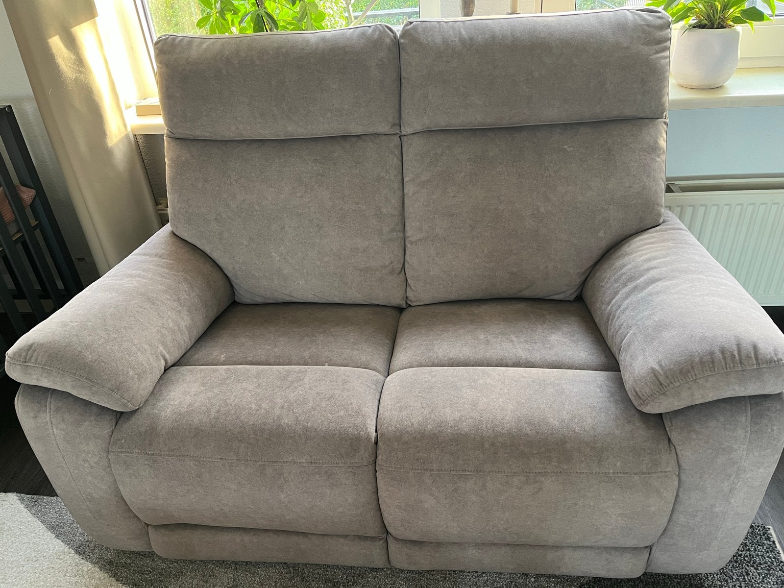 Comfortabele tweezitsbank - 140 cm breed, Huis en Inrichting, Ophalen, Gebruikt, Tweepersoons, Rechte bank
