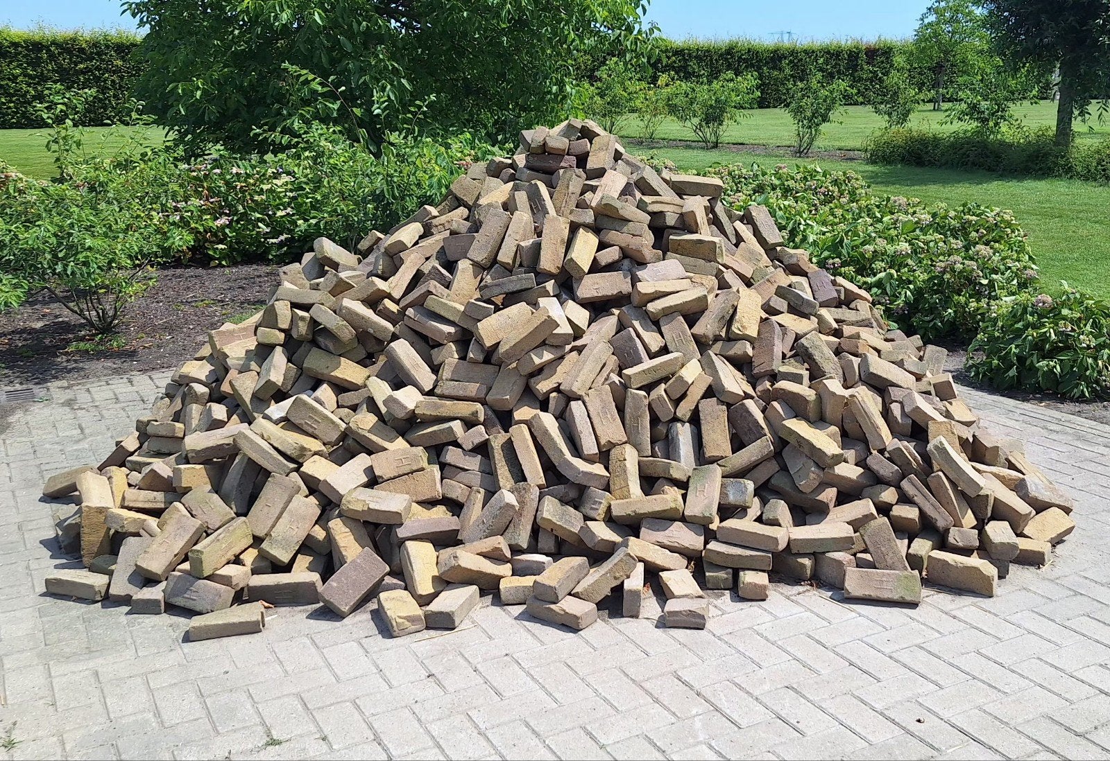 Oude gebakken waaltjes, Tuin en Terras, Tegels en Klinkers, Ophalen, Gebruikt, 10 m² of meer, Klinkers