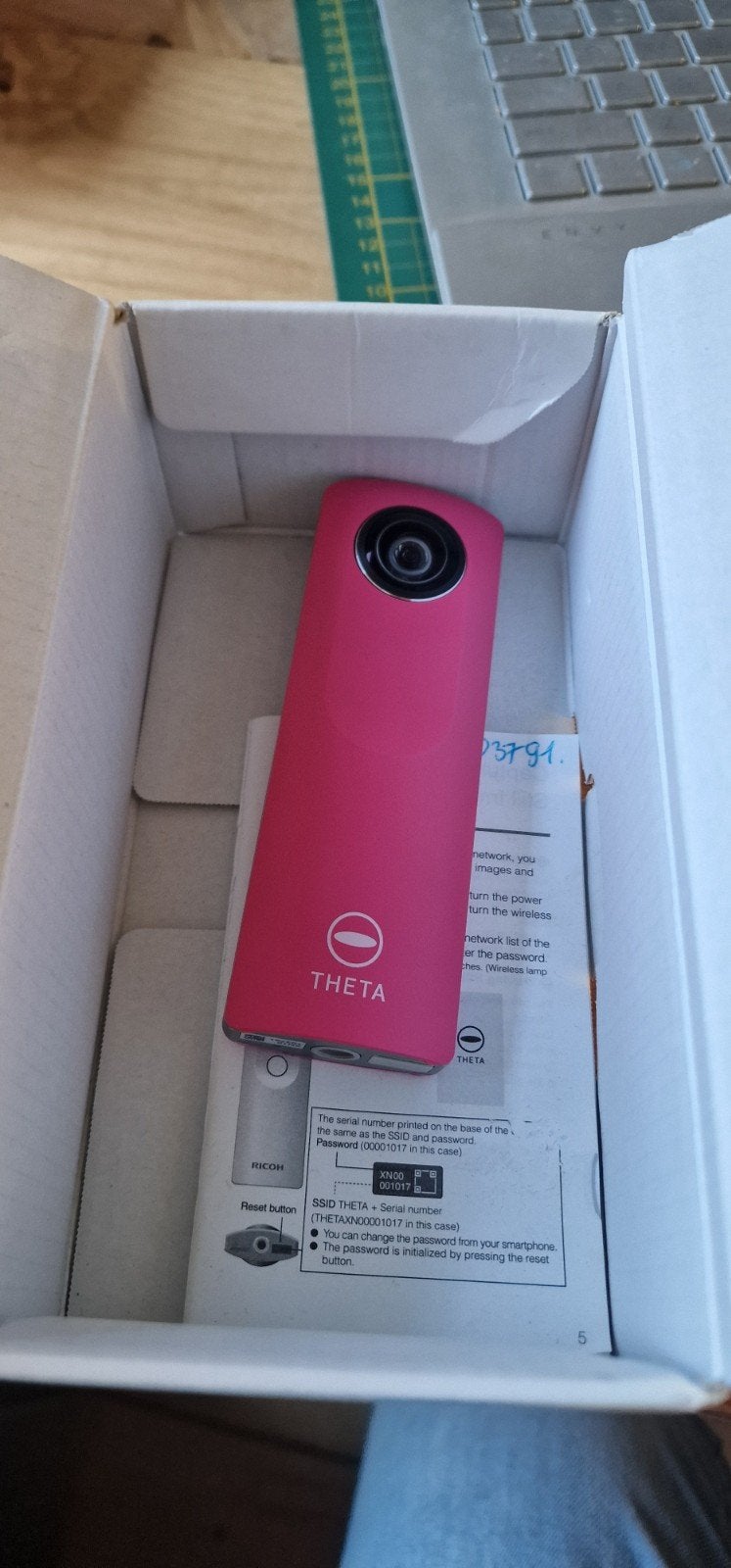 Ricoh Theta 360 graden camera roze, Ophalen of Verzenden