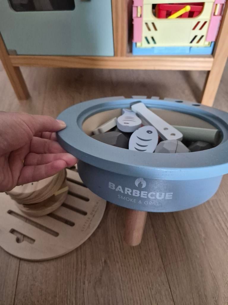 Little Dutch Houten BBQ Speelset, Ophalen, Zo goed als nieuw, Jongen of Meisje