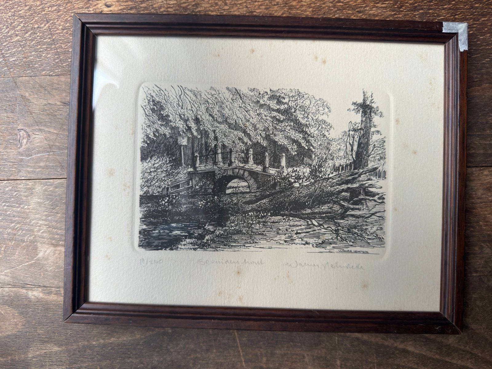 Warner Hemstede handgesigneerde ets “Bezuidenhout” 12/250, Antiek en Kunst, Ophalen