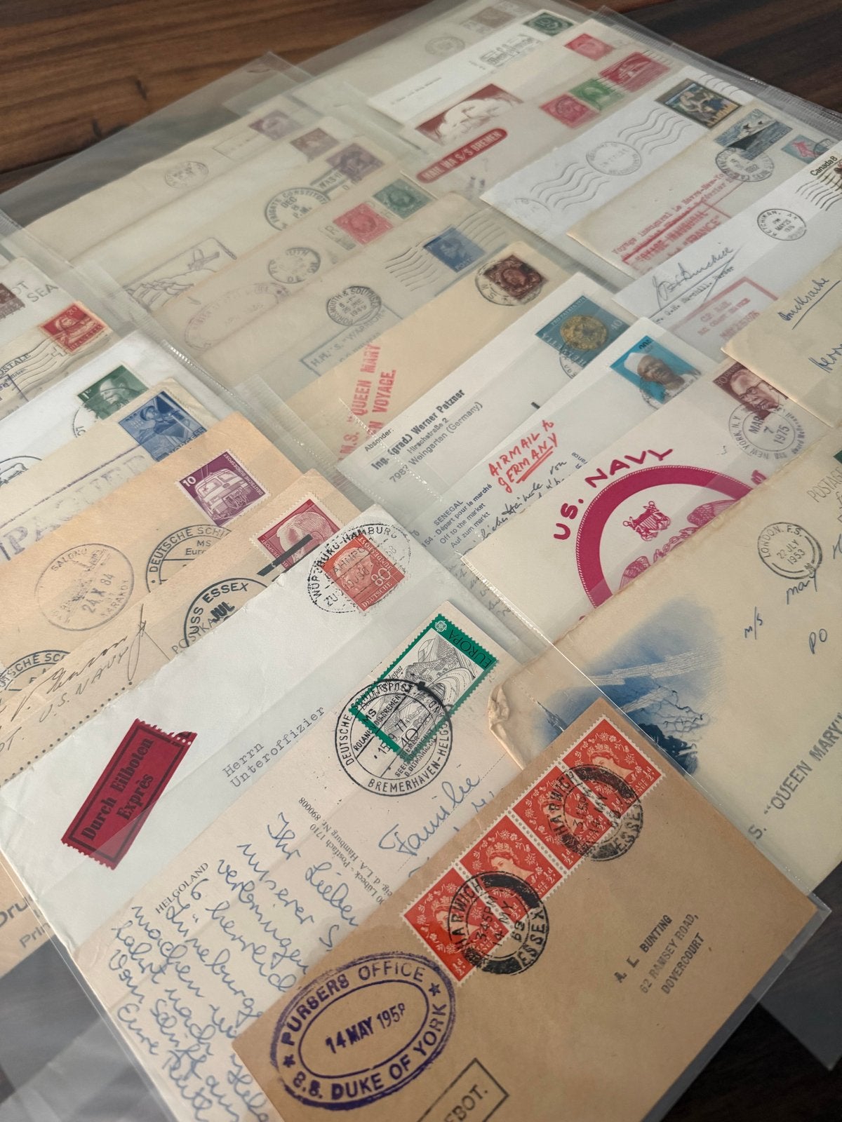 Scheepspost enveloppen (wereld) met mooie stempels, Postzegels en Munten, Brieven en Enveloppen | Buitenland, Ophalen of Verzenden